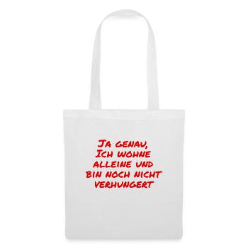 Noch nicht verhungert - Stoffbeutel - Weiß - Vorne