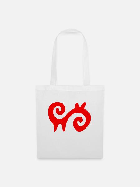 Afrikanisches Symbol, Energie - Stoffbeutel - Weiß