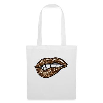 Leopard Lips - Tote Bag - white - Front