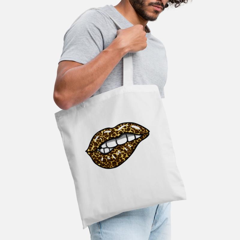 Leopard Lips Tote Bag