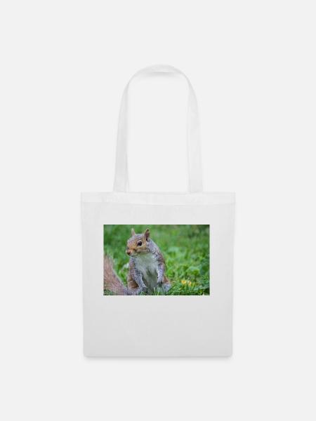 Grauhörnchen Sciurus carolinensis - Stoffbeutel - Weiß
