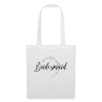 Bridesmaid Schriftzug für Brautjungfern - Stoffbeutel - Weiß - Vorne
