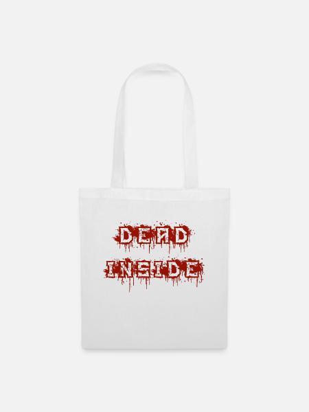 dead inside red - Stoffbeutel - Weiß