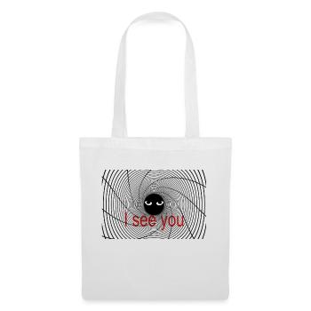 spirale mit Augen - Stoffbeutel - Weiß - Vorne