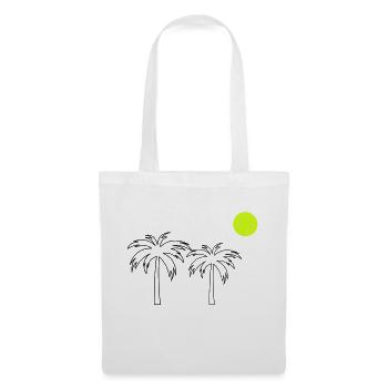 Palmiers - Sac en tissu - blanc - Devant
