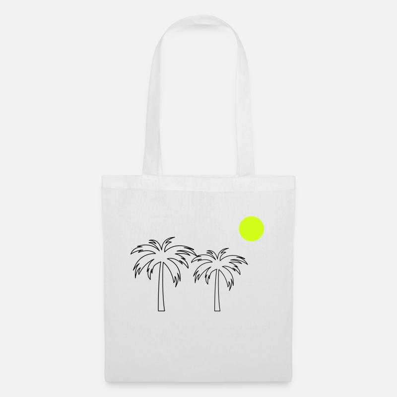 Palmiers - Sac en tissu - blanc