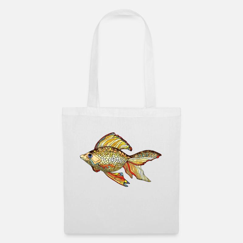Poisson - Sac en tissu - blanc