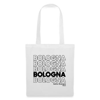 Design de lettrage de Bologne Émilie-Romagne - Sac en tissu - blanc - Devant