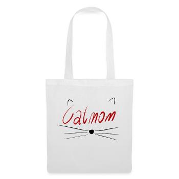Katzen-Mama - Stoffbeutel - Weiß - Vorne