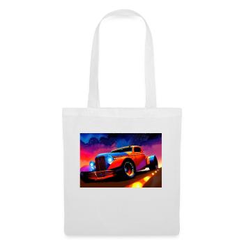 Hot Rod sports car at sunset - Tote Bag - white - Front