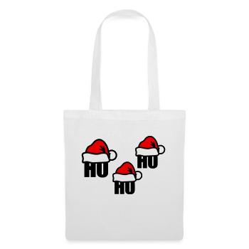 Weihnachtsmütze ho ho ho - Stoffbeutel - Weiß - Vorne