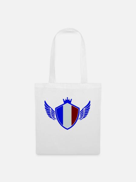 france wappen - Stoffbeutel - Weiß