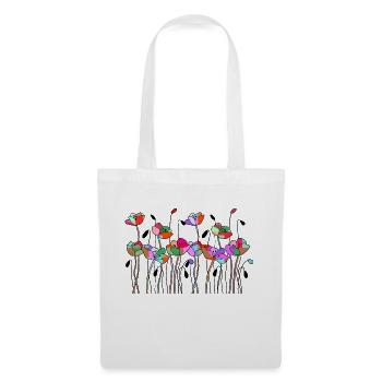Fleur - Sac en tissu - blanc - Devant