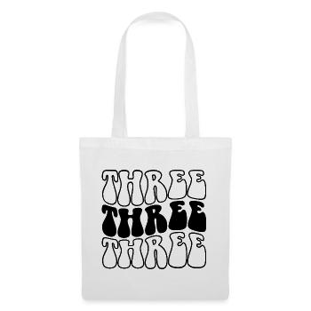 Trois enfants 3e anniversaire garçons filles 3 ans - Sac en tissu - blanc - Devant