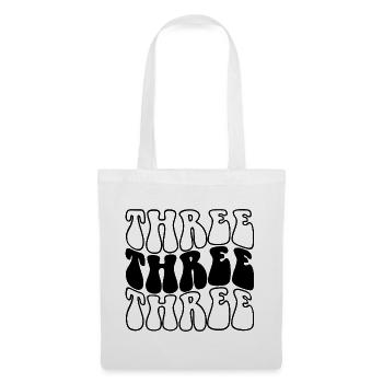 Trois enfants 3e anniversaire garçons filles 3 ans - Sac en tissu - blanc - Devant