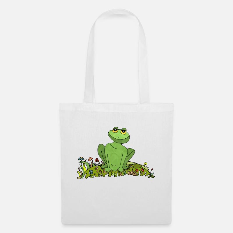 Frosch - Stoffbeutel - Weiß