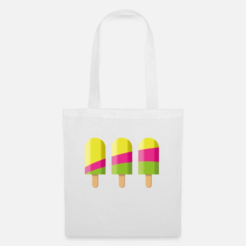 Eis am Stil - Lecker Design als Weihnachtsgeschenk - Stoffbeutel - Weiß