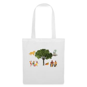 savane - Sac en tissu - blanc - Devant