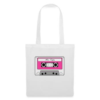 Mix Tape Kassete - Stoffbeutel - Weiß - Vorne