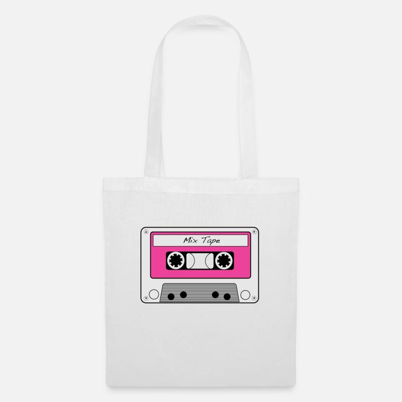 Mix Tape Kassete - Stoffbeutel - Weiß