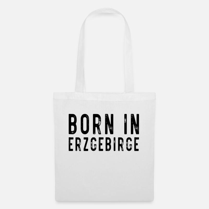 Geboren im Erzgebirge - Stoffbeutel - Weiß