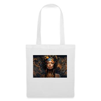 Afrika -Afrofuturistische Farbenfrohe Urbane Kunst - Stoffbeutel - Weiß - Vorne