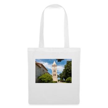 St.-Georgs-Kirche, Primošten, Šibenik-Knin, Kroatien - Stoffbeutel - Weiß - Vorne