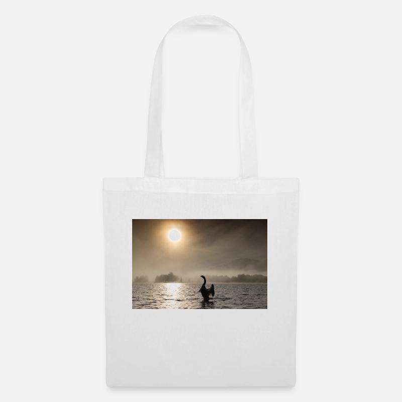 Swan backlit - Tote Bag - white