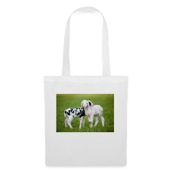 Agneaux Noir et Blanc - Sac en tissu - blanc - Devant