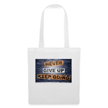 N’abandonnez jamais, continuez à dire lettrage Graffiti - Sac en tissu - blanc - Devant