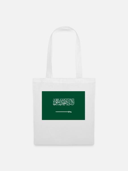 Saudi-Arabien / Saudi-Arabien Flagge - Stoffbeutel - Weiß