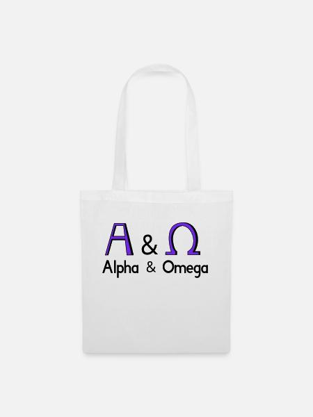 Alpha und Omega - Stoffbeutel - Weiß