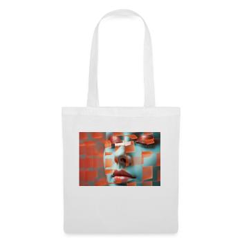 Pixelated face and hidden identity. - Tote Bag - white - Front