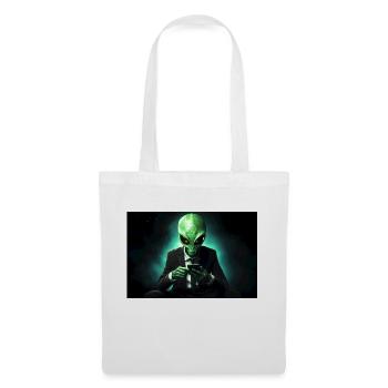 Alien arbeitet als Influencer in den sozialen Medien. - Stoffbeutel - Weiß - Vorne