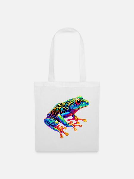 Frosch - Stoffbeutel - Weiß