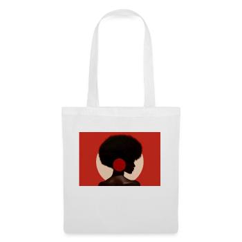 Mois de l’histoire des Noirs. Portrait de femme afro. - Sac en tissu - blanc - Devant