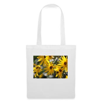 Bienen Blumen - Stoffbeutel - Weiß - Vorne