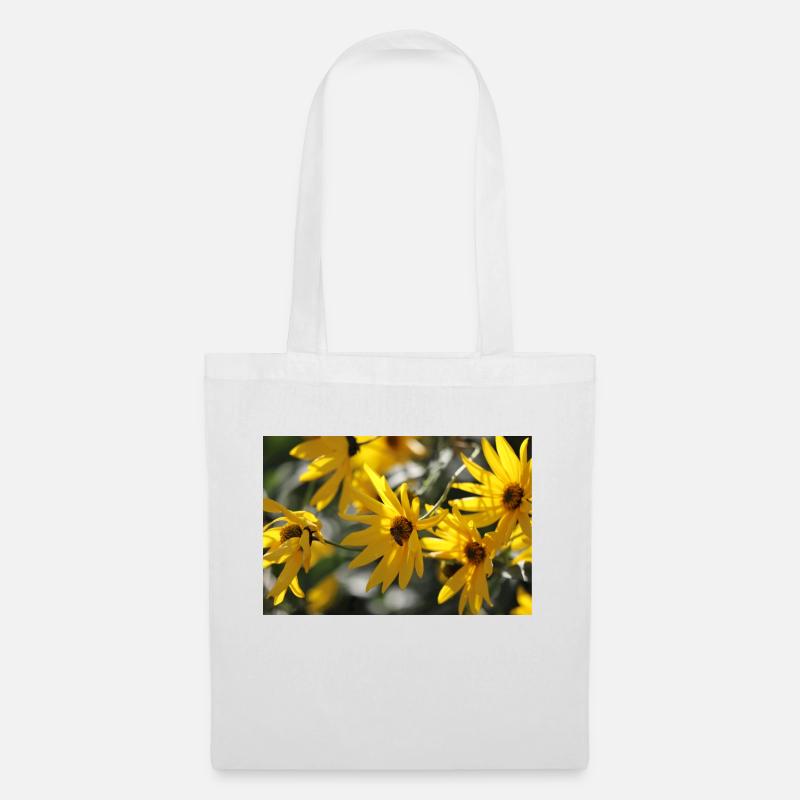 Bienen Blumen - Stoffbeutel - Weiß
