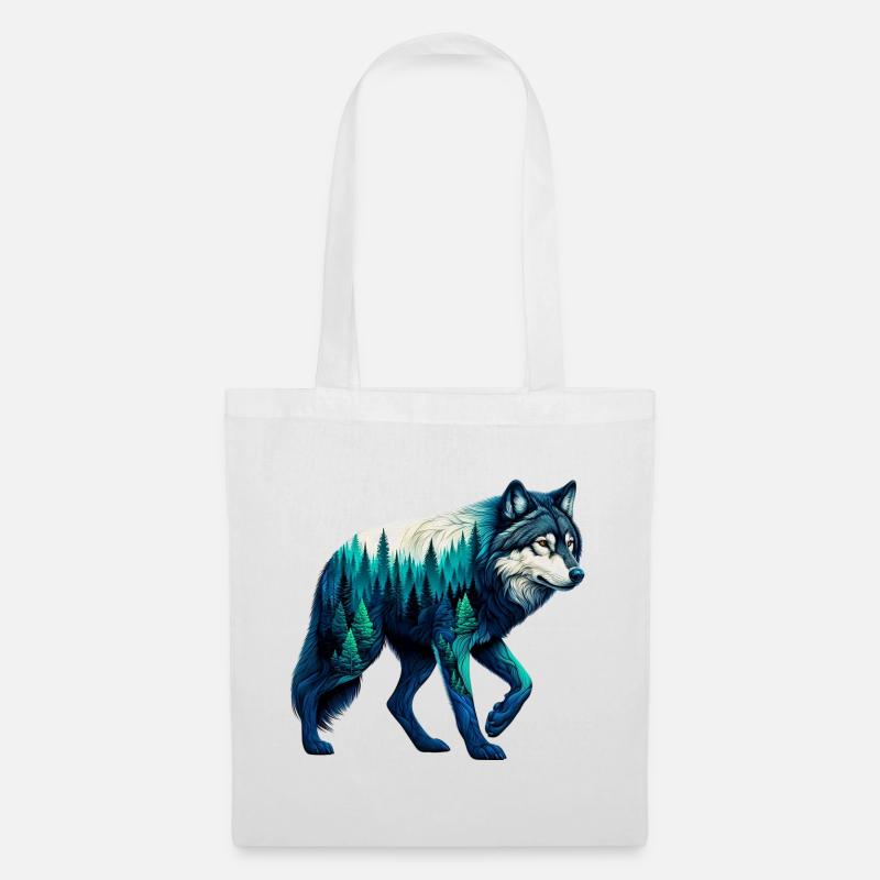 Wolf - Stoffbeutel - Weiß