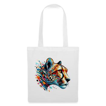 Guépard - Sac en tissu - blanc - Devant