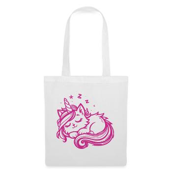 Sleeping Unicorn Cat (Pink) - Tote Bag - white - Front