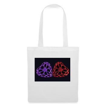 DUO COEUR - Sac en tissu - blanc - Devant