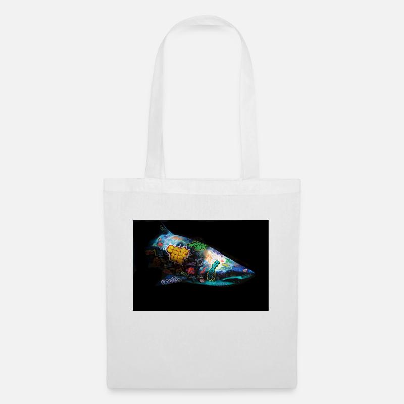 Graffiti Requin by Blach® - Tote Bag - white