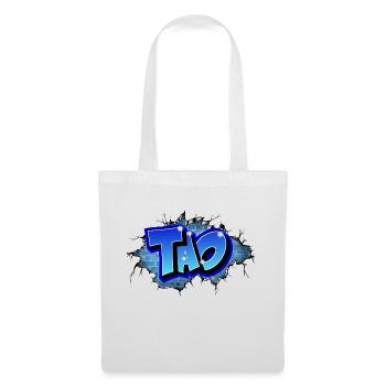 TAO Graffiti Wand Riss Ziegel BLeu - Stoffbeutel - Weiß - Vorne