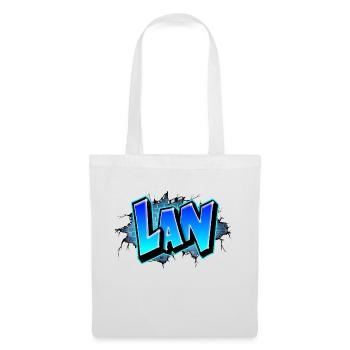 Graffiti Lan Blue Brick Cracks - Tote Bag - white - Front