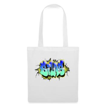 Graffiti SILAS scratch gift ANNIVERSAIRE NAISSANCE - Sac en tissu - blanc - Devant