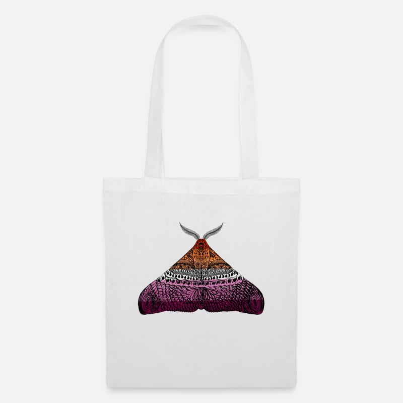Lesbian pride moth - Tote Bag - white