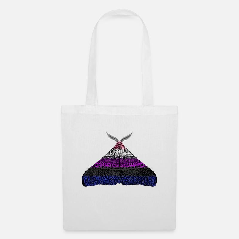 Genderfluid pride moth - Tote Bag - white