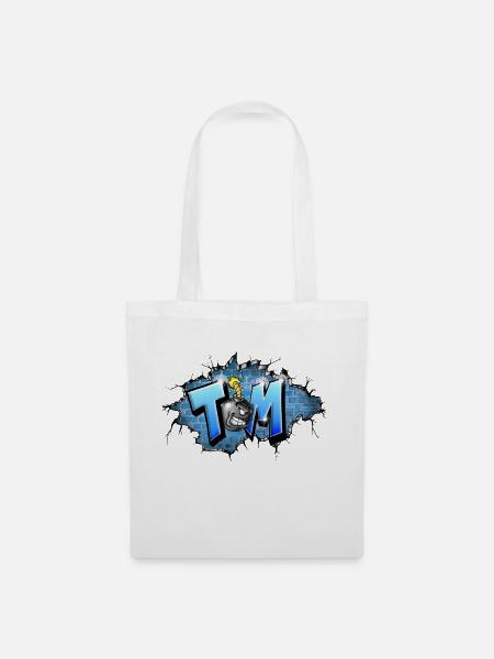 TOM GRAFFITI NAME By Max le Tagueur french streeta - Tote Bag - white