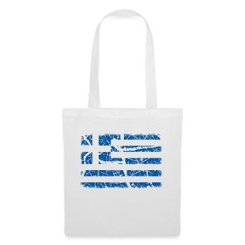 Drapeau de la Grèce - Sac en tissu - blanc - Devant